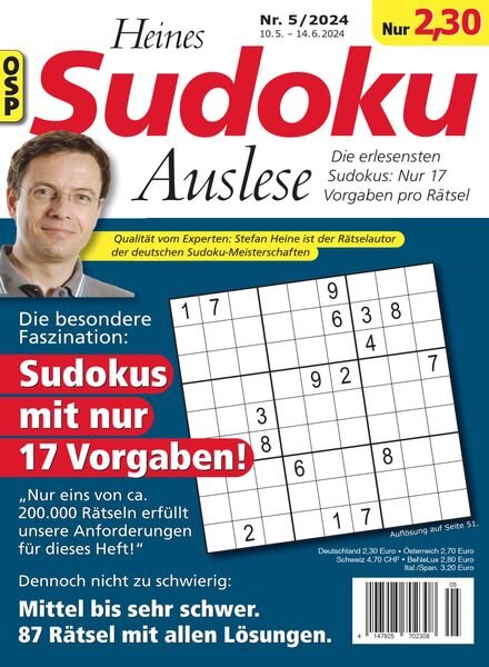 Heines Sudoku Auslese – Nr 5 2024 Cover