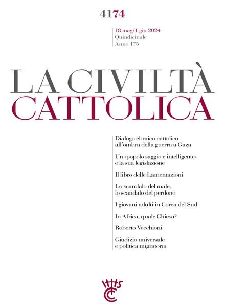 La Civilta Cattolica – 18 Maggio 2024 Cover
