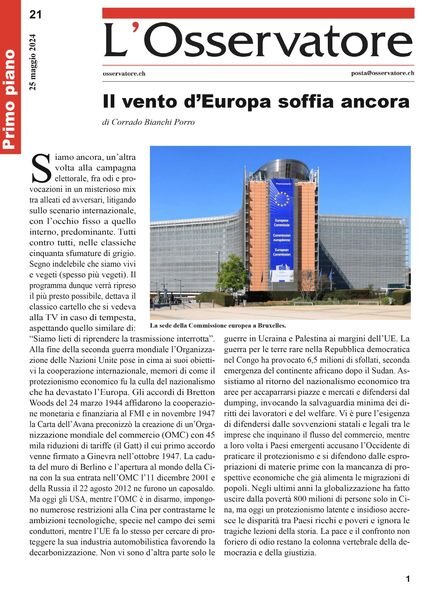 L’Osservatore – 25 Maggio 2024 Cover