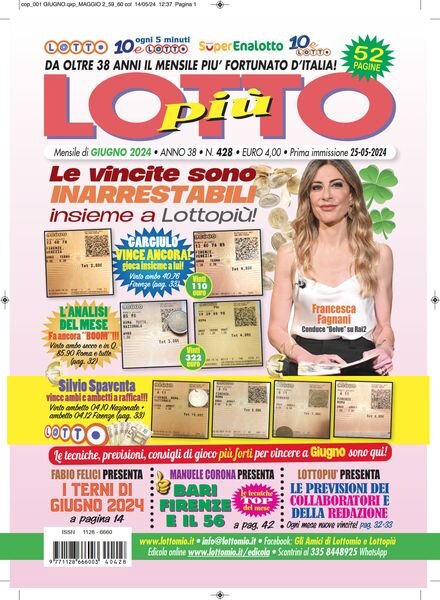 Lottopiu – Giugno 2024 Cover