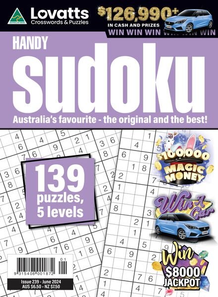 Lovatts Handy Sudoku – Issue 239 2024 Cover