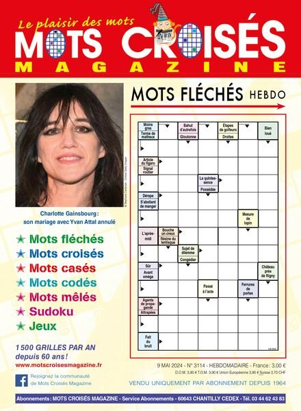 Mots Croises Magazine – 14 Mai 2024 Cover