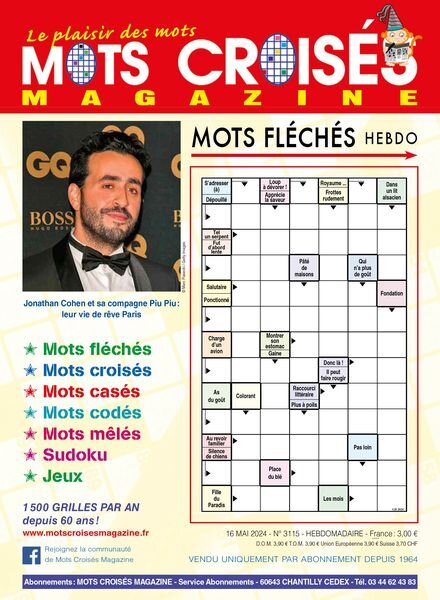 Mots Croises Magazine – 16 Mai 2024 Cover