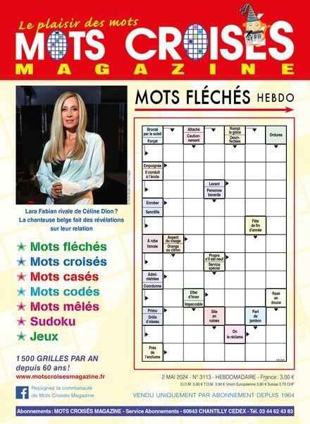 Mots Croises Magazine – 2 Mai 2024 Cover