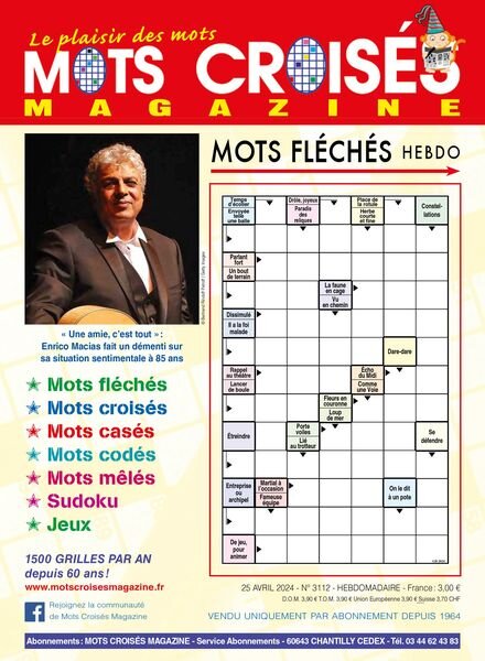 Mots Croises Magazine – 25 Avril 2024 Cover