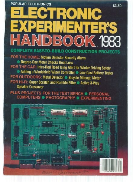 Popular Electronics – Electronic-Experimenters-Handbook-1983+ Cover