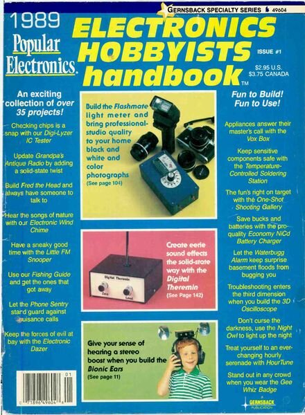Popular Electronics – Electronics-Hobbyists-1989 Cover