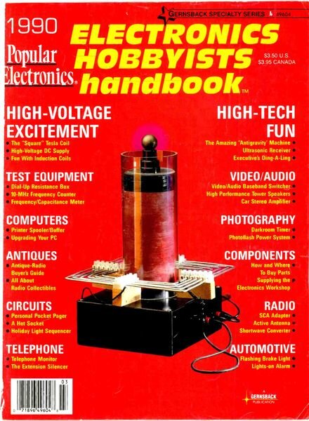 Popular Electronics – Electronics-Hobbyists-1990 Cover