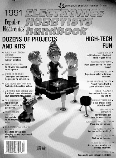 Popular Electronics – Electronics-Hobbyists-1991-Summer Cover