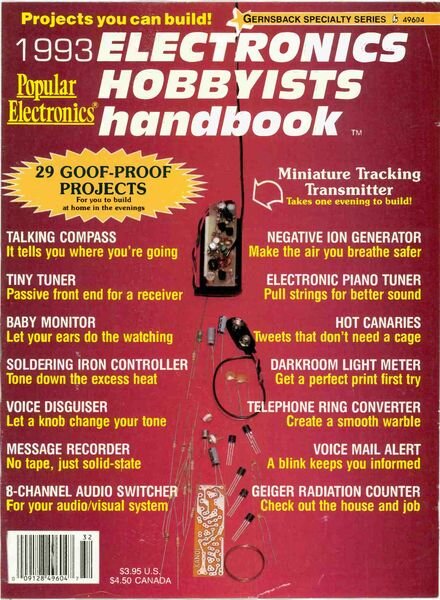 Popular Electronics – Electronics-Hobbyists-1993 Cover