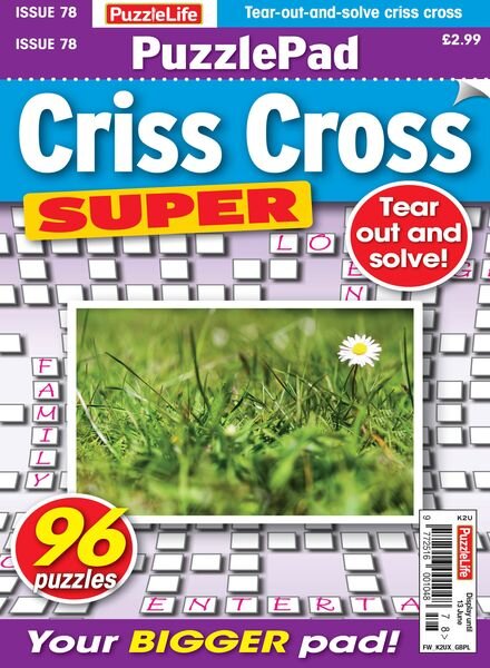 PuzzleLife PuzzlePad Criss Cross Super – Issue 78 – May 2024 Cover