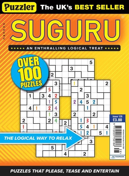 Puzzler Suguru – Issue 128 2024 Cover