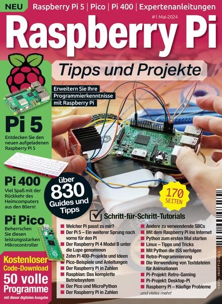 Raspberry Pi Das essentielle Handbuch – Mai 2024 Cover