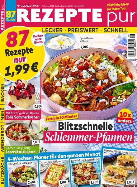 Rezepte pur – Juni 2024 Cover