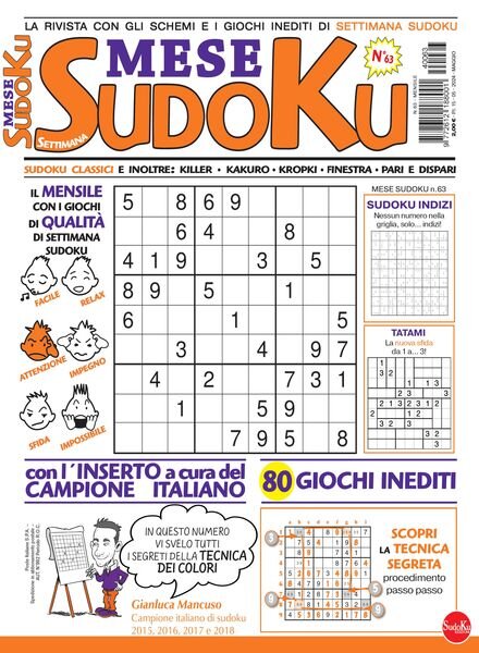 Settimana Sudoku Mese – Maggio 2024 Cover