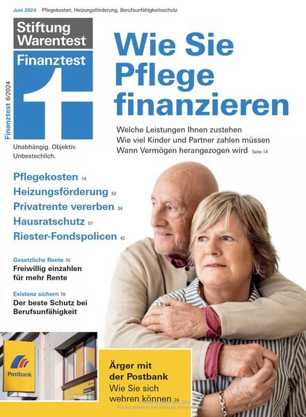 Stiftung Warentest Finanztest – Juni 2024 Cover