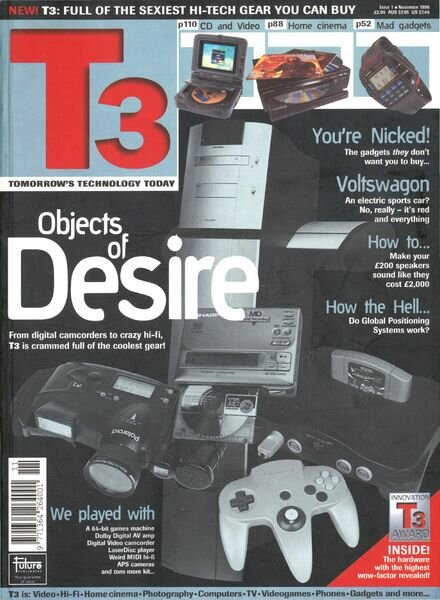T3 UK – November 1996 Cover
