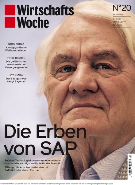 WirtschaftsWoche – 10 Mai 2024 Cover