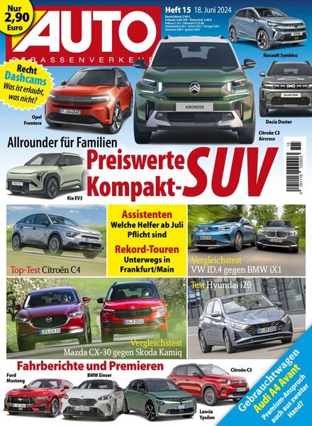 Auto Strassenverkehr – 17 Juni 2024 Cover