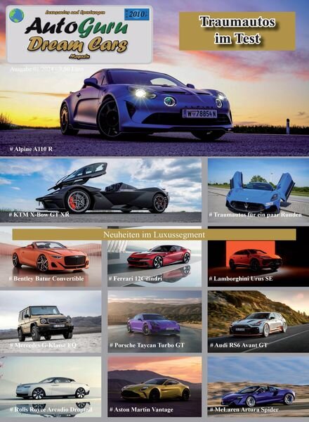 AutoGuru Spezial – Dream Cars – 22 Juni 2024 Cover
