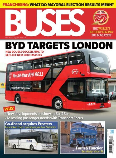 Buses Magazine – Issue 832 – July 2024 Cover