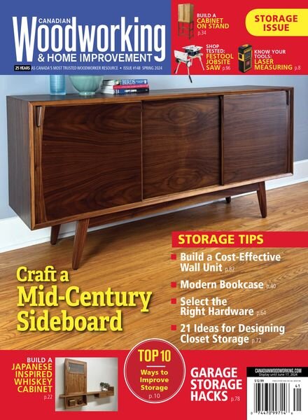 Canadian Woodworking – Springer 2024 Cover