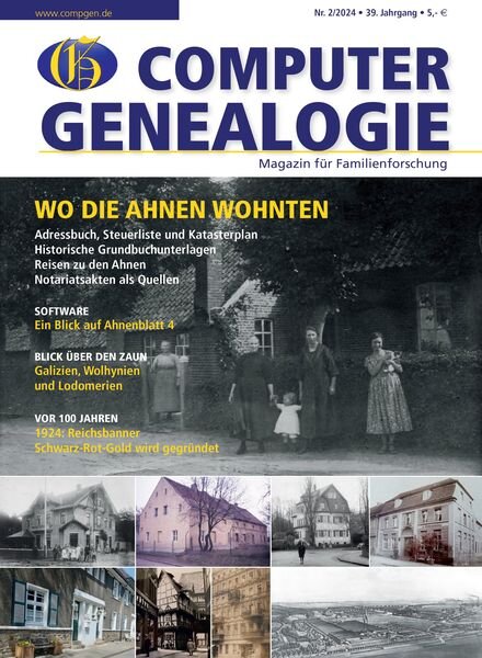 Computer Genealogie – Juni 2024 Cover