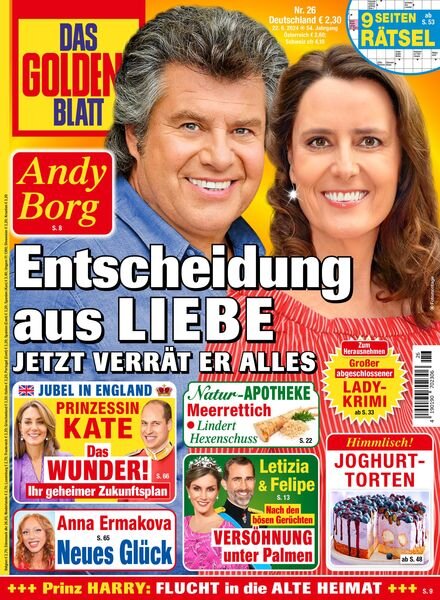 Das Goldene Blatt – 22 Juni 2024 Cover