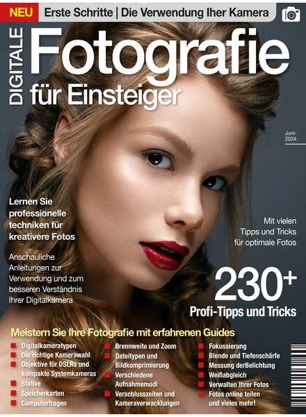 Digitale Fotografie fur Einsteiger – Juni 2024 Cover