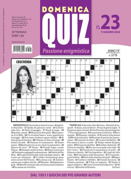 Domenica Quiz – 13 Giugno 2024 Cover