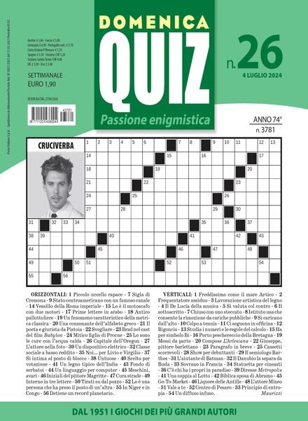 Domenica Quiz – 4 Luglio 2024 Cover