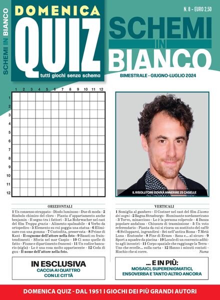 Domenica Quiz Schemi in Bianco – Giugno-Luglio 2024 Cover