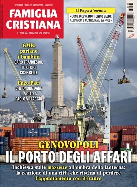 Famiglia Cristiana – 26 Maggio 2024 Cover