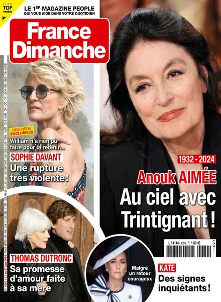 France Dimanche – 21 Juin 2024 Cover