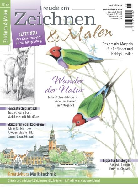 Freude am Zeichnen & Malen – Juni-Juli 2024 Cover
