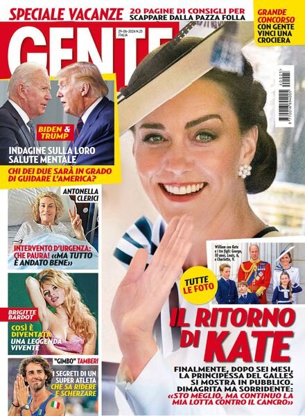 Gente Italia – 29 Giugno 2024 Cover