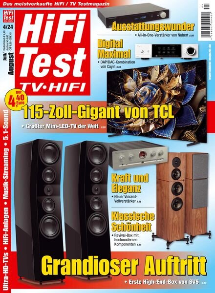HiFi Test TV HiFi – Juli-August 2024 Cover