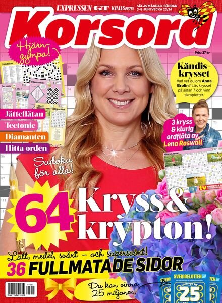Korsord – 3 Juni 2024 Cover