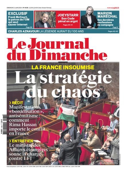 Le Journal du dimanche – 2 Juin 2024 Cover