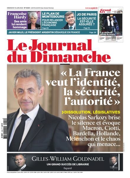 Le Journal du dimanche – 20 Juin 2024 Cover