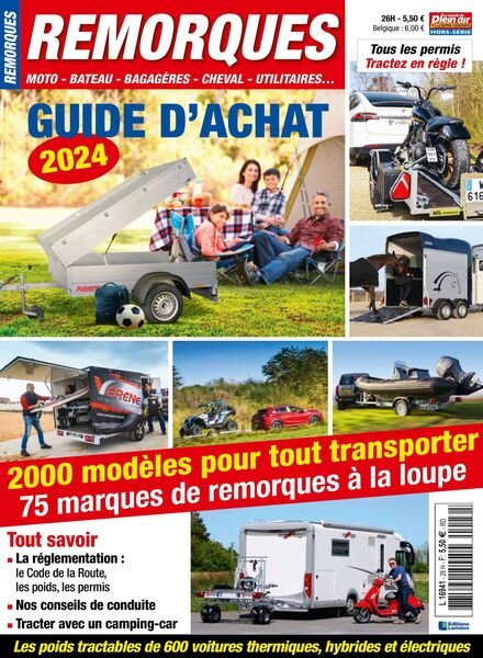 Le Monde du Plein-Air – Hors-Serie Remorques – N 26 2024 Cover