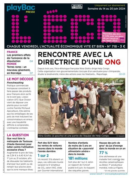 L’eCO – 14 Juin 2024 Cover