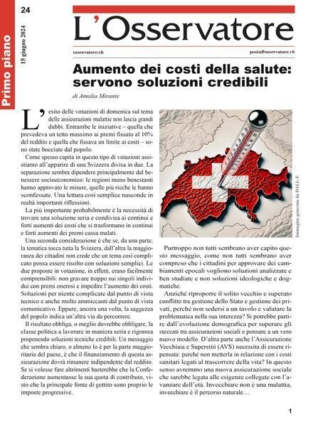 L’Osservatore – 15 Giugno 2024 Cover