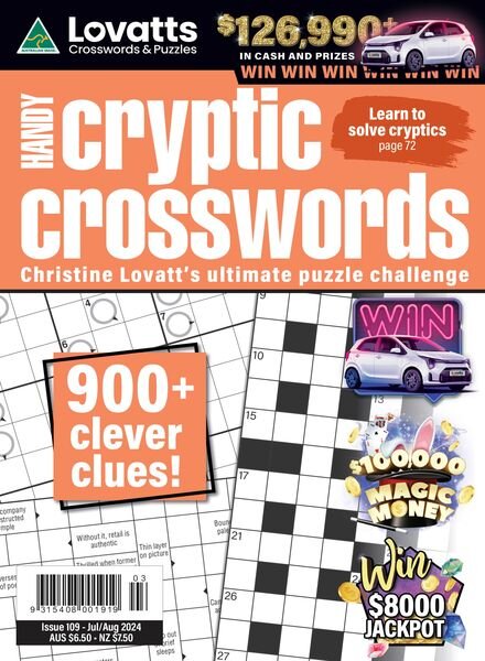 Lovatts Handy Cryptic – Issue 109 2024 Cover