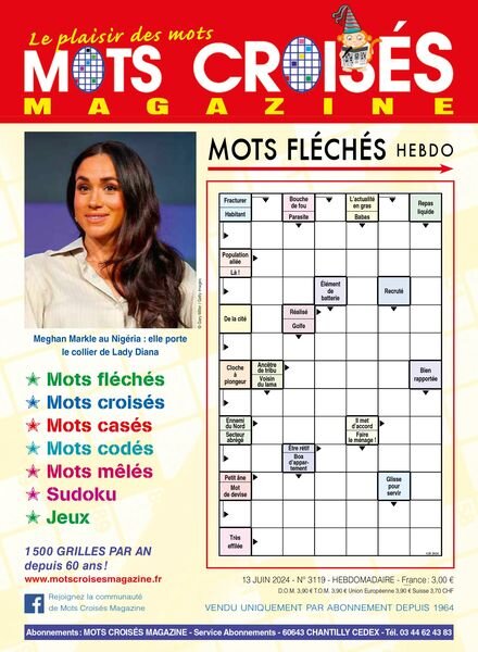 Mots Croises Magazine – 13 Juin 2024 Cover