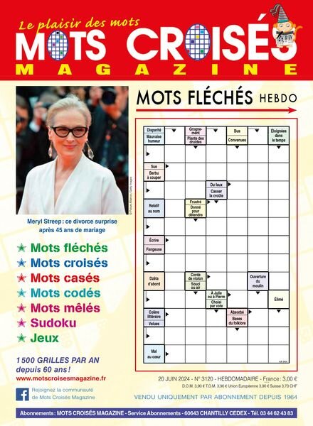 Mots Croises Magazine – 20 Juin 2024 Cover