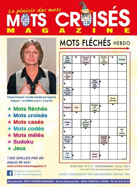 Mots Croises Magazine – 30 Mai 2024 Cover