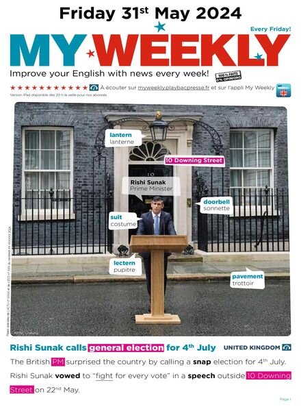 My Weekly fr – 31 Mai 2024 Cover