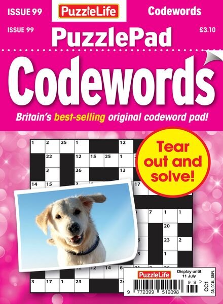 PuzzleLife PuzzlePad Codewords – Issue 99 2024 Cover