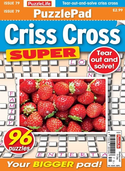 PuzzleLife PuzzlePad Criss Cross Super – Issue 79 2024 Cover